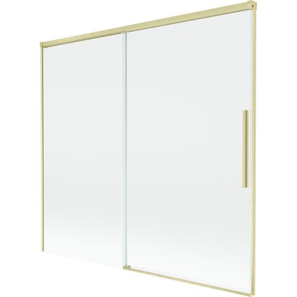Mexen Rox, 2-krídlová posuvná vaňová zástena 170 x 150 cm, 8mm číre sklo, zlatý matný profil, 8C9-170-001-55-00