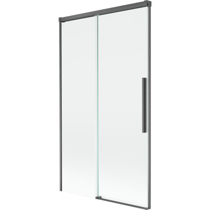 Mexen Rox, 2-krídlová posuvná vaňová zástena 100 x 150 cm, 8mm číre sklo, brúsený grafit profil, 8C9-100-001-66-00
