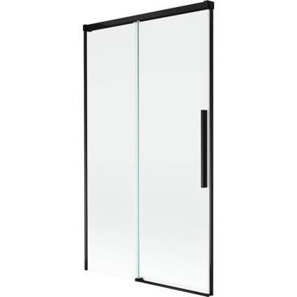Mexen Rox, 2-krídlová posuvná vaňová zástena 100 x 150 cm, 8mm číre sklo, čierny matný profil, 8C9-100-001-70-00