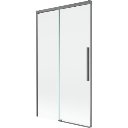 Mexen Rox, 2-krídlová posuvná vaňová zástena 100 x 150 cm, 8mm číre sklo, grafitový profil, 8C9-100-001-95-00