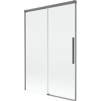 Mexen Rox, 2-krídlová posuvná vaňová zástena 120 x 150 cm, 8mm číre sklo, grafitový profil, 8C9-120-001-95-00