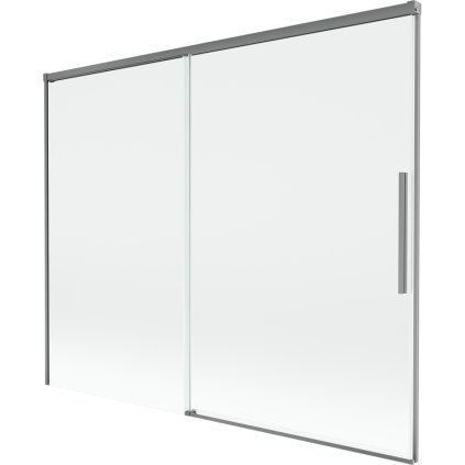 Mexen Rox, 2-krídlová posuvná vaňová zástena 190 x 150 cm, 8mm číre sklo, grafitový profil, 8C9-190-001-95-00