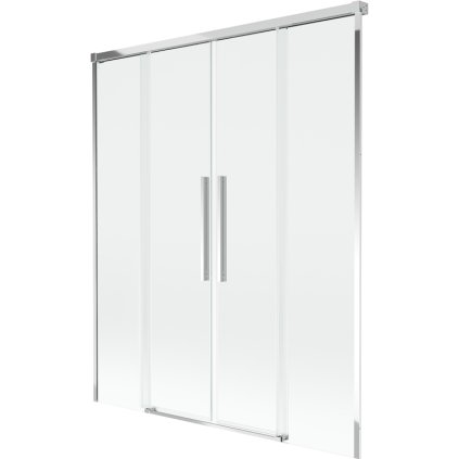 Mexen Rox, 2-krídlová posuvná vaňová zástena 150 x 150 cm, 8mm číre sklo, chrómový profil, 8C9-150-002-01-00