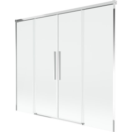 Mexen Rox, 2-krídlová posuvná vaňová zástena 170 x 150 cm, 8mm číre sklo, chrómový profil, 8C9-170-002-01-00