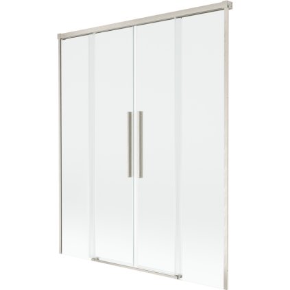 Mexen Rox, 2-krídlová posuvná vaňová zástena 150 x 150 cm, 8mm číre sklo, oceľový profil, 8C9-150-002-97-00