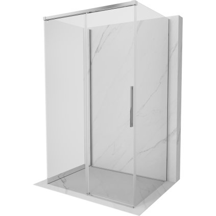 Mexen Rox-3S, 3-stenný posuvný sprchový kút 150 x 75 cm, číre sklo, chrómový profil, 8C2-150-075-01-00-3S