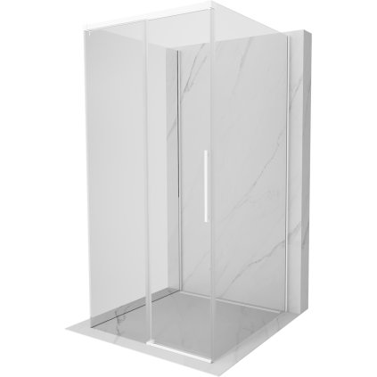 Mexen Rox-3S, 3-stenný sprchový kút 120 x 120 cm, 8mm číre sklo, biely profil, 8C2-120-120-20-00-3S