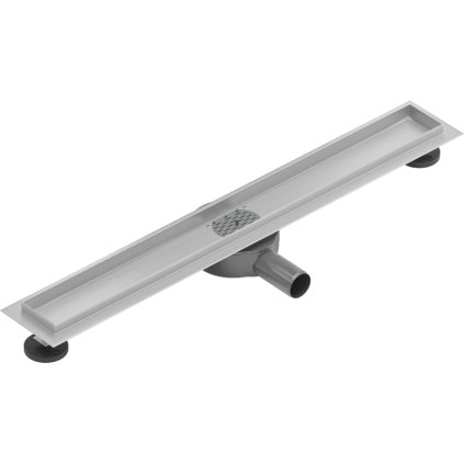 Mexen Flat nerezový sprchový žľab 60 cm s rotačným 360° sifónom - telo žľabu bez krytu, nerez, 1040060