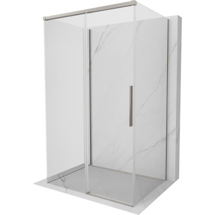 Mexen Rox-3S, 3-stenný posuvný sprchový kút 155 x 80 cm, 8mm číre sklo, oceľový profil, 8C2-155-080-97-00-3S