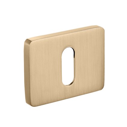 Kuchinox, obdĺžniková rozeta ku kľučke pre interiérový kľúč, zlatá matná, LAV-LP2_G01A