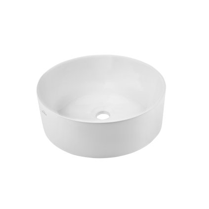 Invena Keto, keramické umývadlo na dosku 420x420x135 mm, biela lesklá, INV-CE-14-001-C