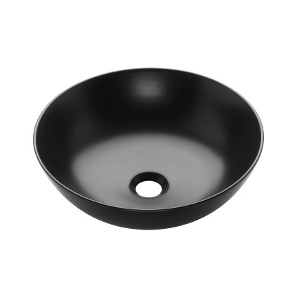 Invena Dokos, umývadlo na dosku 395x395x135 mm, čierna matná, INV-CE-19-005-C