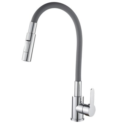 Gamma Flex 4000, stojanková drezová batéria s flexibilným ramenom, 2-funkčný výtok, šedá-chróm, GMA-BFX-4000G