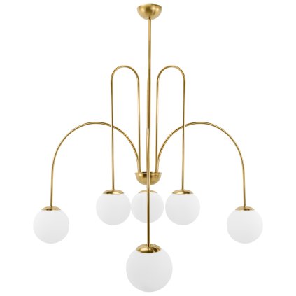 Toolight, stropné svietidlo 6xE27, APP1584-6CP, zlatá-biela, OSW-03609