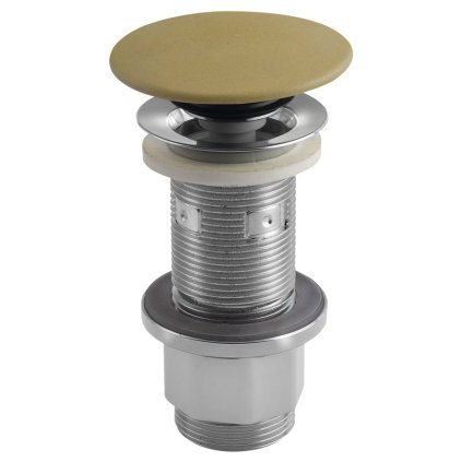 Sapho, umývadlová výpust 5/4", click-clack, betónová zátka, 10-80mm, žltá mat, FG922