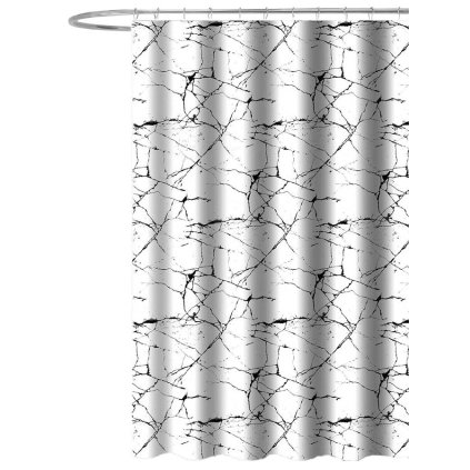 Aqualine, Sprchový záves 180x180cm, polyester, mramor, ZV041