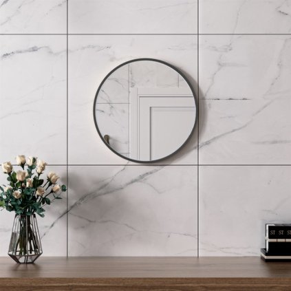 ErgaRoundMirror40x40cmBlackFrame 1