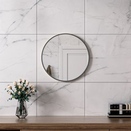 ErgaRoundMirror50x50cmBlackFrame 1