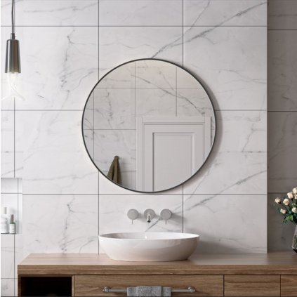 ErgaRound80x80BlackFrameMirror 1