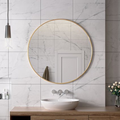 ErgaRoundMirror100x100cmGoldenFrame 2