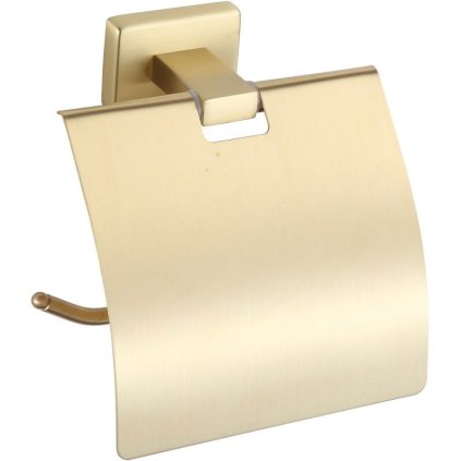 Mexen Arno, držiak na toaletný papier s krytom, zlatá matná, 7020733-55