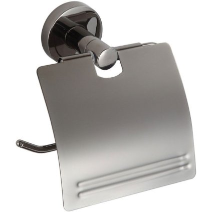 Mexen Remo, držiak na toaletný papier s krytom, čierny chróm, 7050733-73