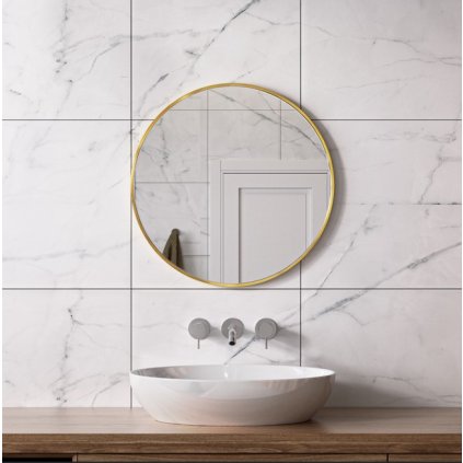 ErgaRoundMirror60x60cmGoldenFrame 1