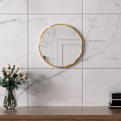 ErgaRoundMirror40x40cmGoldenFrame 1