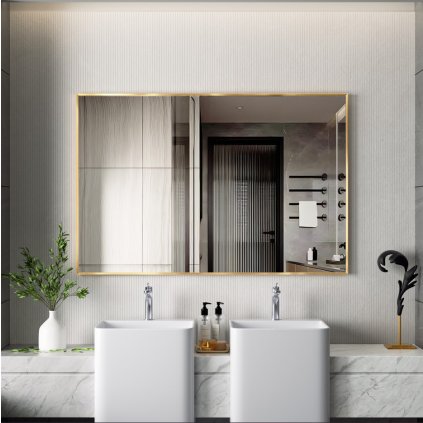 ErgaPlainMirrorGoldFrame120x80cm 1