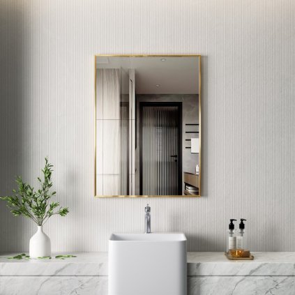 ErgaPlainMirrorGoldFrame60x80cm 1