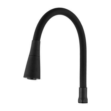 Invena, 2-funkčná elastická výlevka pre drezové batérie, čierna matná, INV-SC-B1-223-L