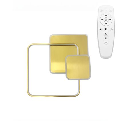 Toolight, LED stropné svietidlo + diaľkové ovládanie, APP1714-C, zlatá matná, OSW-04043