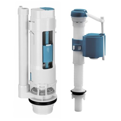 Aqualine, Súprava splachovania s tlačidlom DUAL 49mm, spodné napúšťanie 1/2", chróm, NDPC108-1