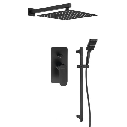 Sapho, SPY podomietková sprchová súprava s pákovou batériou, 2 výstupy, čierna matná, PY42/15-04