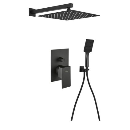Sapho, SPECTRE podomietkový sprchový set s pákovou batériou, 2 výstupy, čierna matná, 1102-42B-03