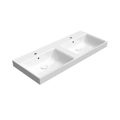 GSI, NUBES keramické dvojumývadlo 120x50cm, biela ExtraGlaze, 9625111