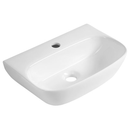 Aqualine, FLANNY keramické umývadlo 46x31cm, biela, NP396