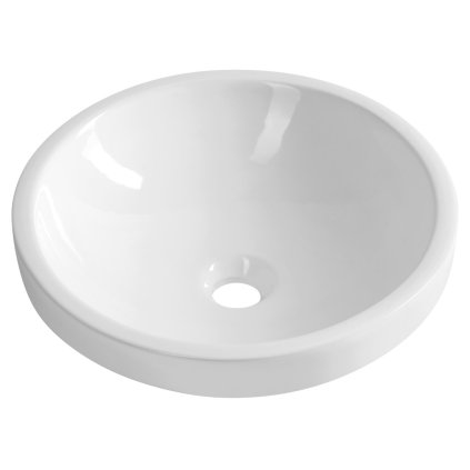 Aqualine, ROLA keramické umývadlo zápustné, priemer 41cm, biela, NP545