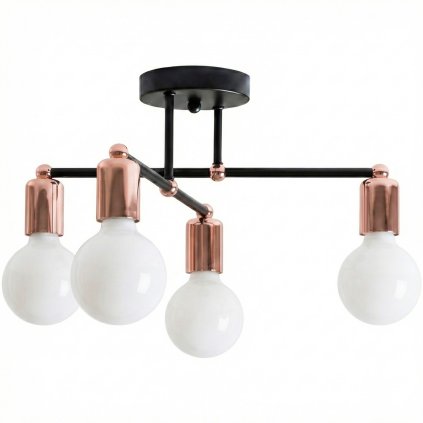 Toolight - závesná lampa E27 60W 392200, ružové-zlato, OSW-04014