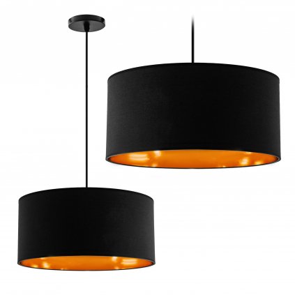 Toolight, Závesná lampa Black Gold 36cm APP619-1CP, čierna - zlatá, OSW-00077