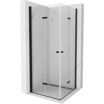 Mexen Lima Duo sprchovací kút 100 x 100 cm, číre sklo-čierny profil, 856-100-100-50-00-02
