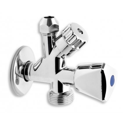Novaservis, Kombinovaný roháček s ventilem pro pračku 1/2"x3/8"x3/4", CF5104