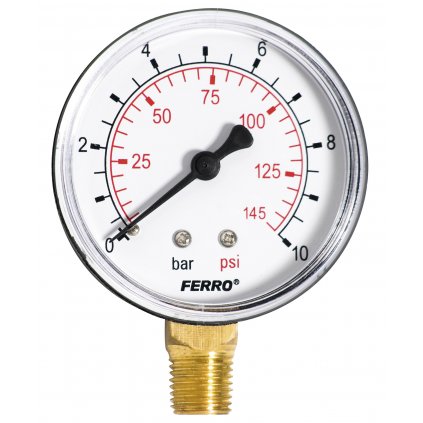 Novaservis, Manometr 63mm 1/4" Radiál 0-10 bar, M6310R