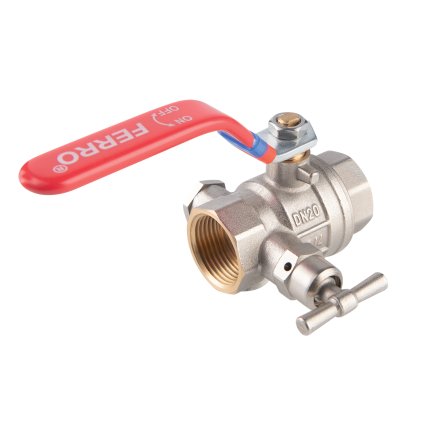 Novaservis, Kulový plnoprůtočný kohout s vypouštěním, páka MM 1/2", KFPOM1