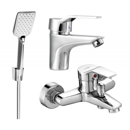 Mexen Caro R62 vaňová zostava so sprchovou sadou, chrómová, 746603R62-00