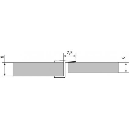 Polysan, Akrylové tesnenie medzi sklá (praporek), dĺžka 2000mm na 8mm sklo, 309B5-08