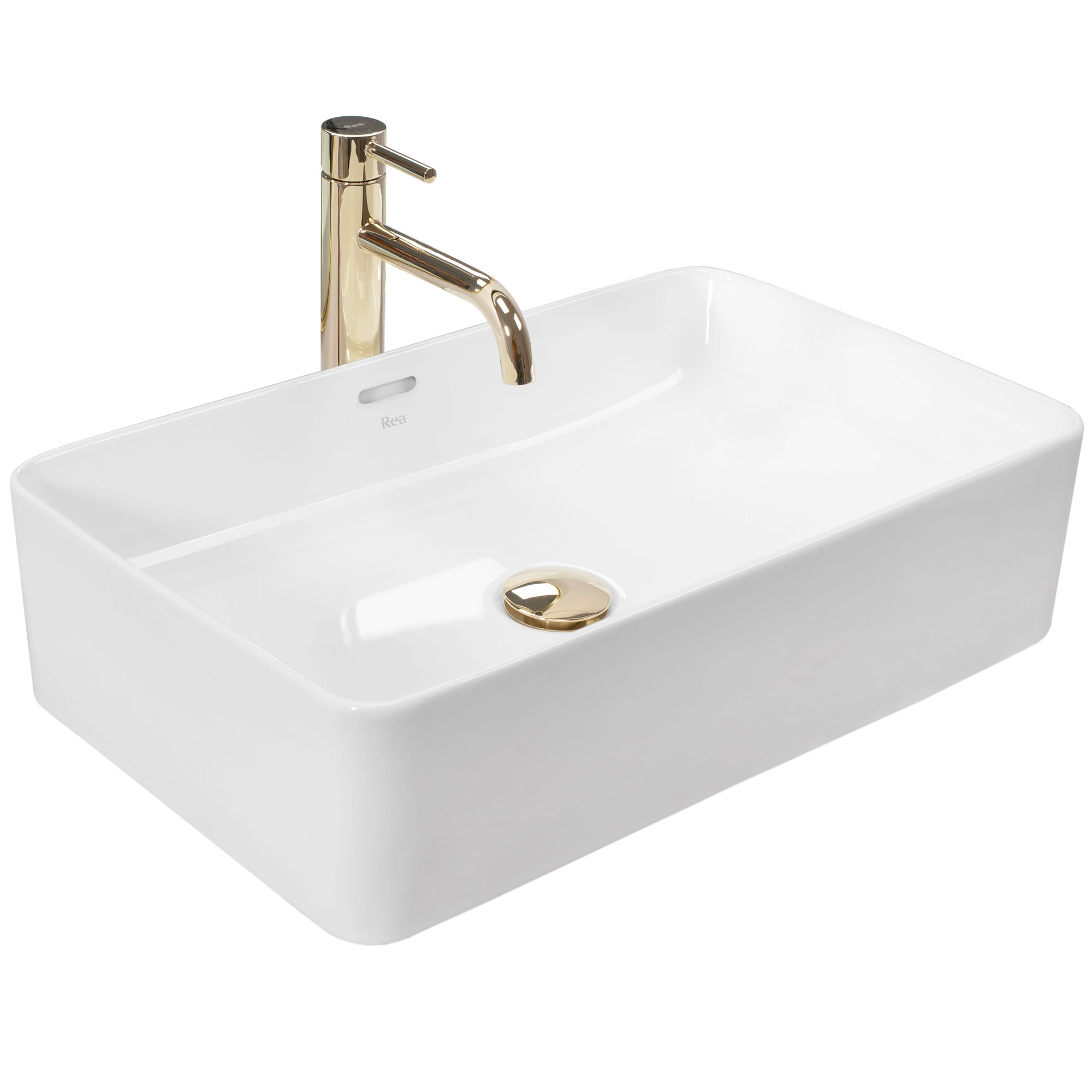Rea Berta 55 umývadlo, 56 x 36 cm, biela, REA-U5055