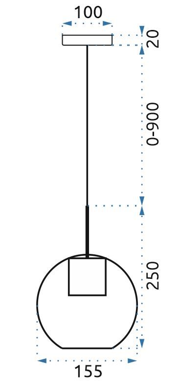 Toolight - sklenené stropné svietidlo E27 60W APP686-1CP, zlatá, OSW-00097