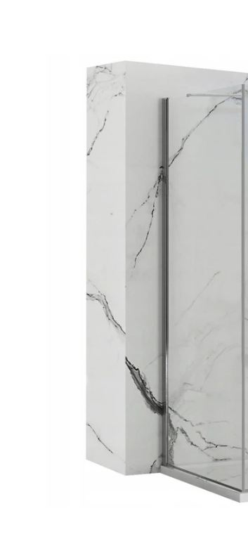 Rea Molier, sklenená stena 80x190cm ku sprchovému kútu Molier, 6mm číre sklo, chrómový profil, REA-K8534