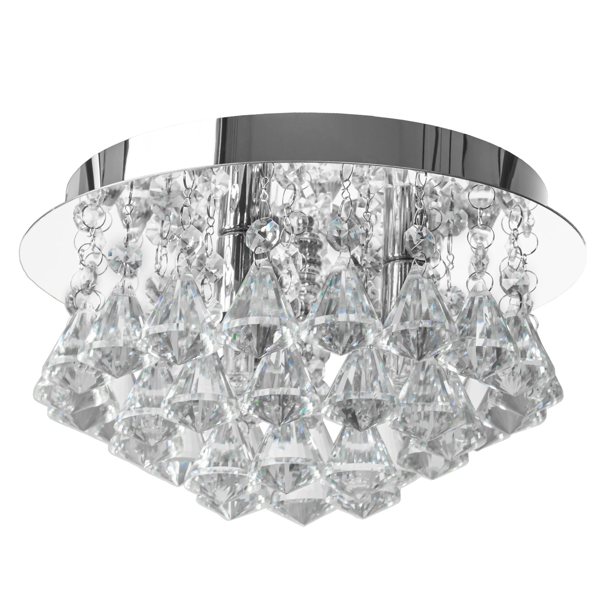 Toolight - Krištáľové závesné svietidlo G9 3x40W APP1039-C, chrómová, OSW-06822